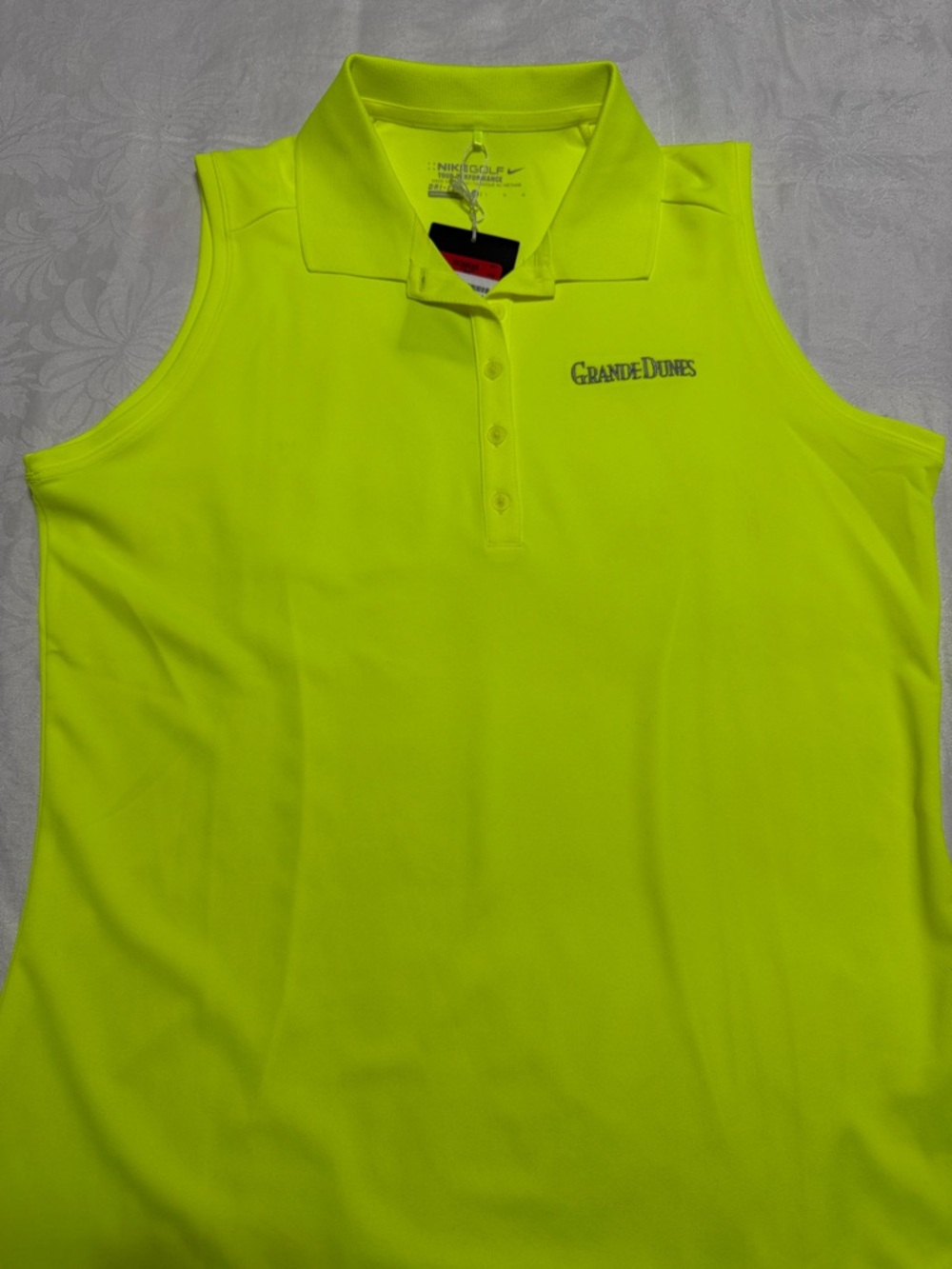 Nike Women’s Sleeveless Golf Polo - Neon Yellow